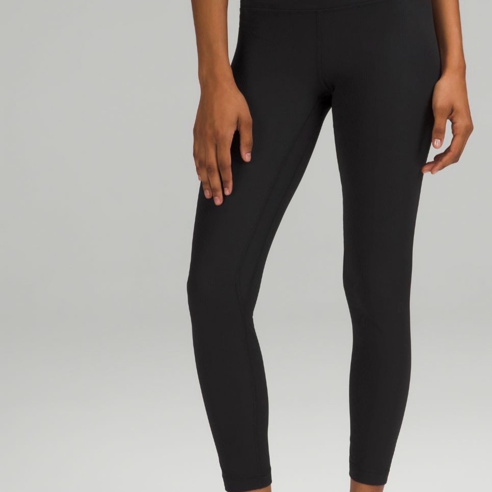Lululemon Athletica Ribbed Black High-Rise Pants
